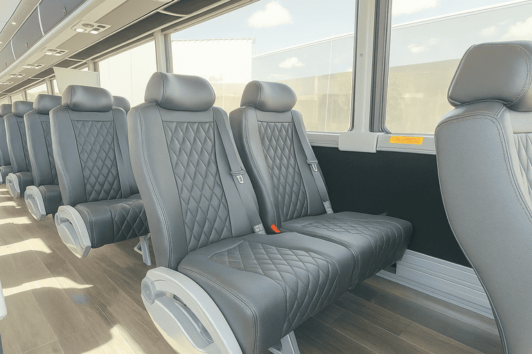 interior of Charter Bus Rental Hayward charter bus
